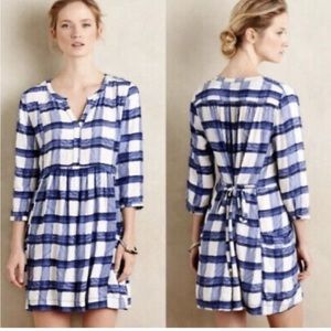 Anthropologie Maeve Devery plaid dress size x-small